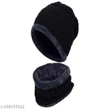 Woolen Aakarshini winter combo set: ankle socks, cap, and gloves for men and women - stay warm in cold weather. Solid color options: black, dark grey, silver