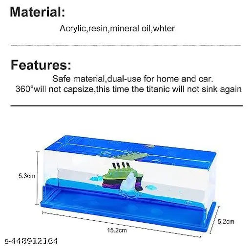 Titanic Cruise Ship Liquid Wave Car Decoration, Indian-made automobile showpiece for dashboard