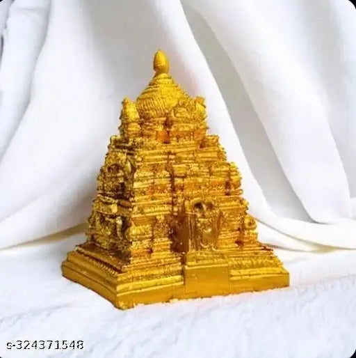 Full golden Tirupati Balaji Temple statue, intricately detailed resin idol for home temple and pooja room decoration (10 cm)