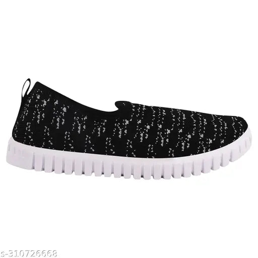 Nubuck black and grey LISA ballerinas, cozy and fashionable printed slip-ons for women in sizes IND-5, IND-6, IND-7, IND-8, made in India