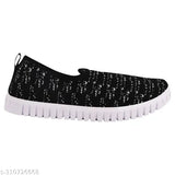 Nubuck black and grey LISA ballerinas, cozy and fashionable printed slip-ons for women in sizes IND-5, IND-6, IND-7, IND-8, made in India