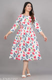Womens long anarkali kurta floral print