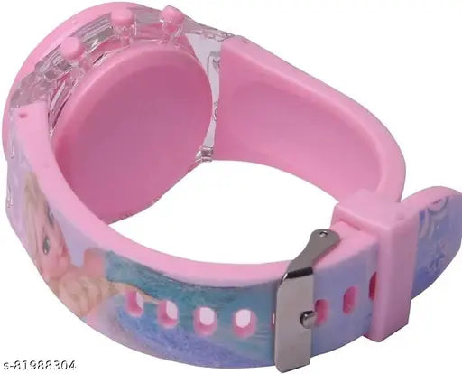 Pink Barbie brand watch with a glowing design