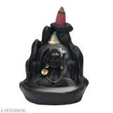 Premium polyresin Adiyogi smoke fountain backflow with 101 smoke cones, handcrafted Indian artifact for peaceful home decor