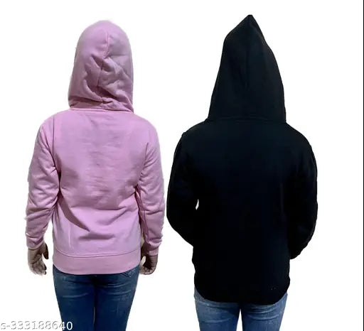 Cute kids' winter fleece sweatshirt combo, printed design, long sleeves, pure poly cotton fabric for comfort and style. Sizes range from 3-12 years, made in India
