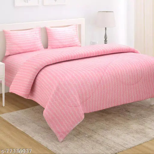 King-size cotton printed comforter set, down filled, soft and cozy for bed, graceful comforters, made in India