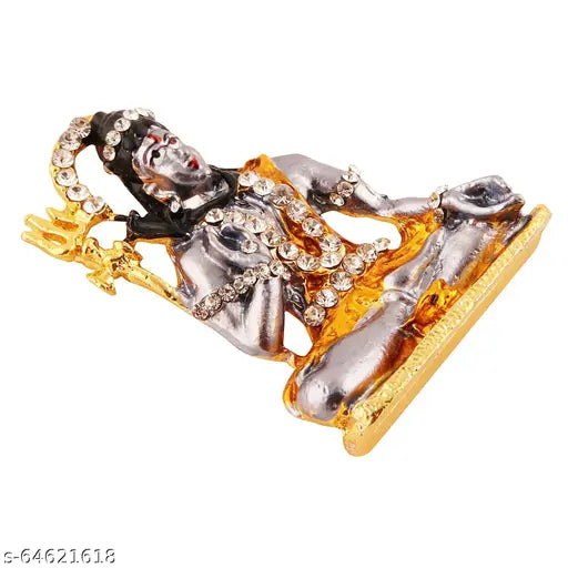 Metal Idol Bhole Nath/Shiva, premium metal, divine presence, versatile decor, spiritual car accessory
