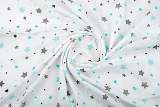 Blue Star and Rainbow Design LazyToddler Muslin Swaddle Blankets - Triangle Shape, Extra Soft & Breathable Cotton for Newborns (Pack of 3)
