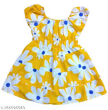 Cotton printed baby girl jhabla frock combo pack (0-3 Months, 0-6 Months, etc.), bright flower design, 100% pure cotton soft material