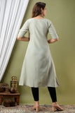 Designer slub cotton printed Anarkali dress for women & girls, ideal for casual or festive occasions