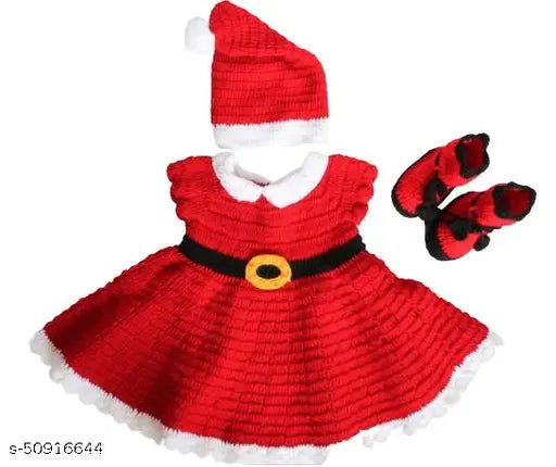 Woolen sleeveless sweaters for girls, solid pattern, 12-18, 18-24 months, Indian made