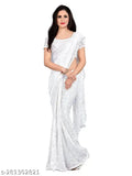 White net saree, light and comfortable, perfect for festivals