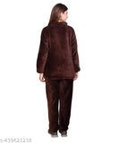 Wool zipper nightsuit in soft & breathable RG Winter Casual Wear for women and girls, ideal for relaxing at home