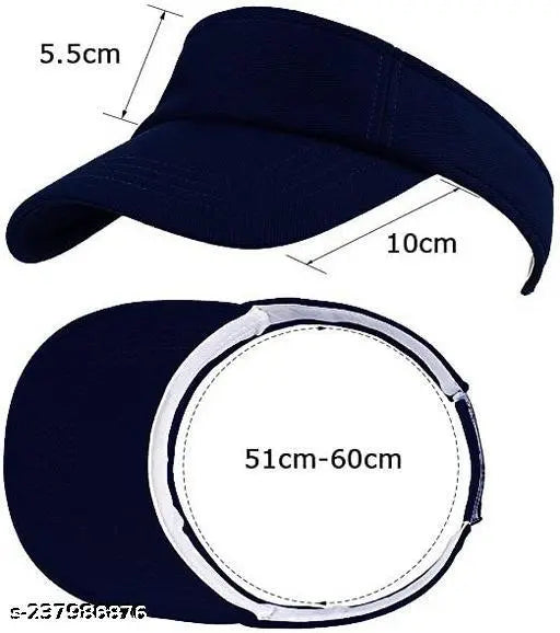 Navy blue sports sun shade adjustable visor cap