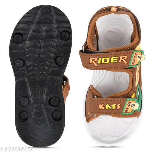 Synthetic and Eva KATS Kids Outdoor Flat Sandal Rider for ages 2.5-5 years, breathable and home washable, durable & slip resistant sandals with adjustable fit