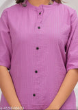 Ethnic Villaa women's cotton katha coord set kurta palazzo set, solid-colored Indian ethnic wear with 2 side pockets