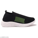 Black and green children's running sneakers, suitable for ages 5-12