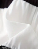 Long, multicolored skirt with a white waistband
