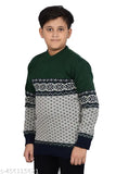 Wool colorblocked sweater for boys, agile and elegant design, size 8-11 years