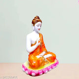 Resin, 8cm tall, 15cm wide, Dhyan Mudra Buddha statue for home decor, Indian origin