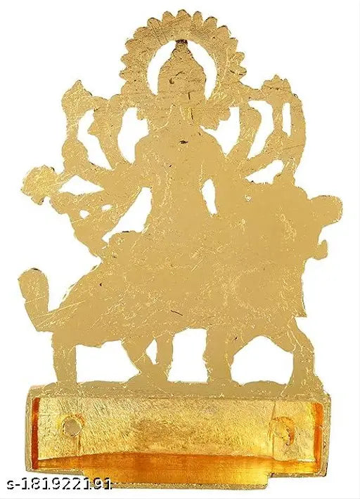 Metal Durga Maa Murti statue, Indian religious idol for Navratri pooja and home decor, 10cm x 10cm x 7cm