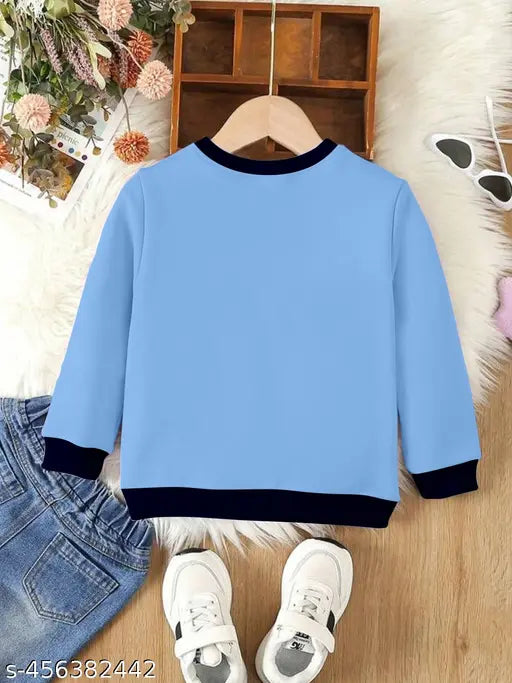 Cozy cotton kids sweatshirt, stylish design for boys & girls, printed net pattern, winter wear, size options available