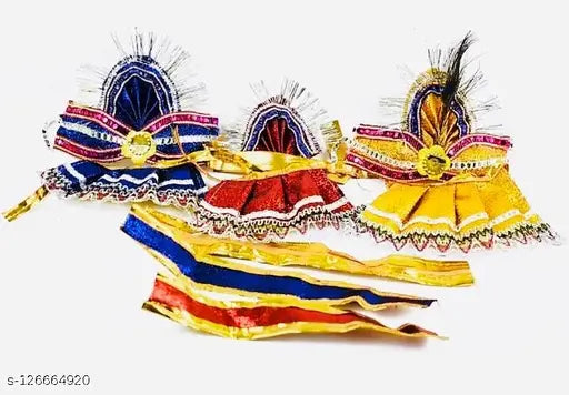 Yellow, red, and blue colorful decorative headgear
