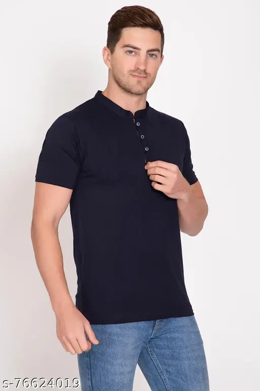 L Men's Cotton Lycra T-Shirt, high-quality, minimalistic design, comfortable fit - EMILLINT