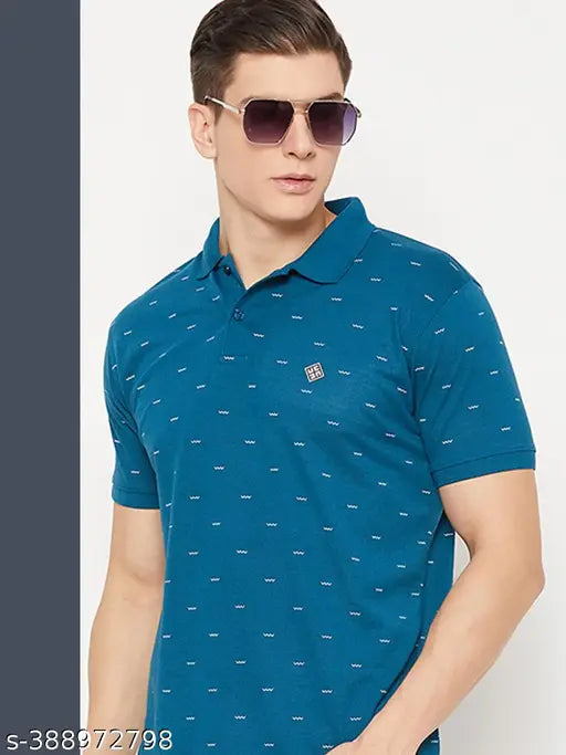 Soft cotton blend UBX men's half sleeve polo t-shirt, unmatched comfort and durability for men's casual wear with denim jeans and sneakers. Classic retro style from India