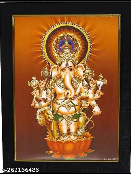 Plastic Vastu photo frame, Drishti Ganapathi Drushti Ganesh 9x12 size, for home office or reception, Indian origin