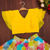 Georgette sleeveless Lehenga Choli for girls (2-3yrs to 7-8yrs), vibrant Indian traditional wear