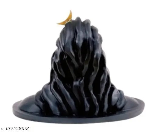 Black resin Adi Shankara Adiyogi Shiva statue with trishul, home & office decor