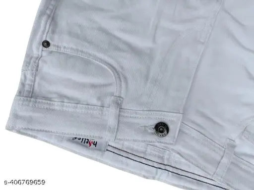 Top white denim jeans for men, premium fit and trendy styles. Size 28/28in-36/40in, crafted in India