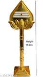 Metallic Indian god idol, Vel Large Size, intricate detailing, traditional religious artifact on display