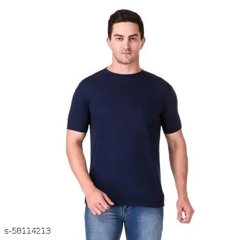Yellow polycotton short sleeve men's t-shirt, solid color, round neck, multipack of S, M, L, XL, XXL, XXXL. Made in India