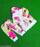 Fancy velvet baby sweater set in any printed colors, featuring one piece each for boys and girls (0-6 months), Indian origin