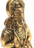 Brass Hanuman ji statue sitting, Indian decorative showpiece for home or temple