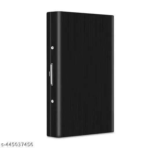 Metal slim wallet, 5 compartment card case for women and men, ATM & credit card protector, solid net free size