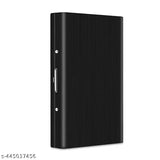 Metal slim wallet, 5 compartment card case for women and men, ATM & credit card protector, solid net free size