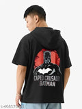 Oversized men's cotton blend t-shirt with printed design, soft, breathable fabric, and gender-neutral. Made in India