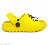 Comfortable EVA clogs for kids, featuring cartoon character pattern. Lightweight and breathable with adjustable back strap - perfect for playtime or water activities. Size: 6-9 months to 6 years, made in India