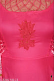Indian rayon straight kurti, long sleeves, solid design, L (38in bust, 40in length), XL (40in bust, 42in length)