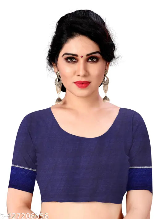 Moss chiffon saree with silver border, free size for Indian party wear