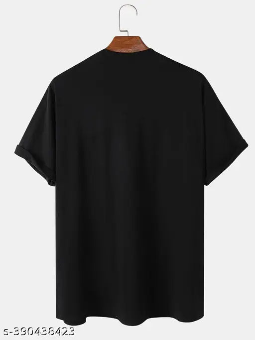 God Hanuman printed cotton blend t-shirt, round neck, religious theme, "Jai Shree Ram" typography