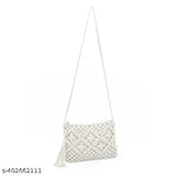 Handcrafted small cotton macramé handbag with shoulder strap