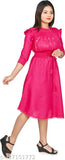 Georgette three-quarter sleeve casual kurti, solid combo in XS (Bust 34in, Length 42in), versatile Indian ethnic wear for everyday style