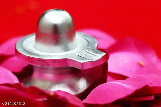 Mercury Shivling, 24gm metal Shiva linga for puja, Indian origin, 2cm x 3cm x 3cm