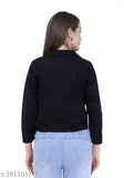 Denim solid new women's jacket, long sleeves, sizes S-XL, made in India