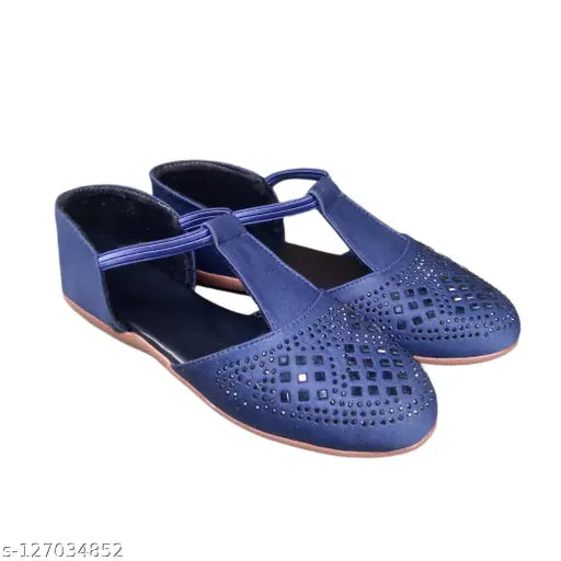 Synthetic ballet flats for women & girls, embellished design by BALLYFOOTS, slip-on comfort