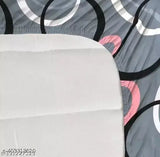 Platinum printed glace cotton double king size bedsheet with elastic fit and 2 pillow covers, ideal for summer